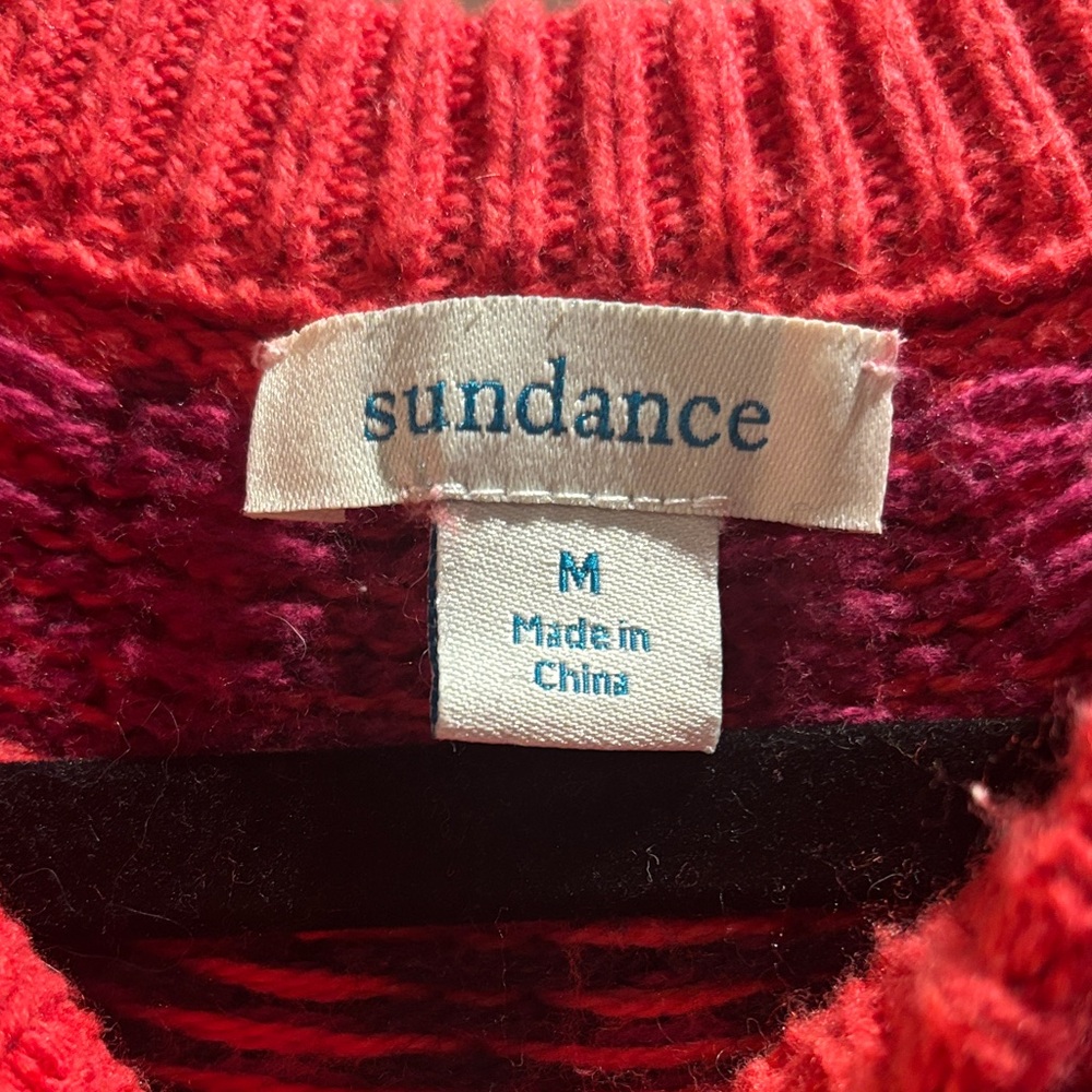 Sundance Multicolor Patterned Crew Neck Sweater - image 2